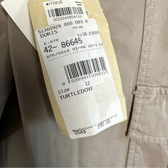 New! Max Mara Weekend Cargo Chino 3 Pants Doris 12 Khaki - Picture 5 of 10